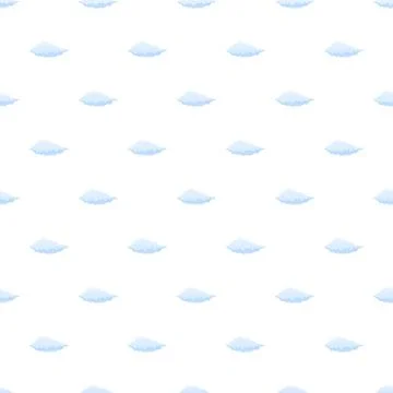 Repeating cartoon fluffy clouds forming a seamless pattern Illustrazione stock