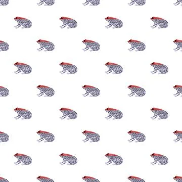 Repeating cartoon frogs creating a seamless pattern design Stock Illustration