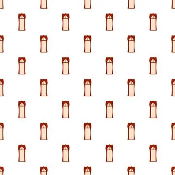 Repeating cartoon gothic window pattern on white background Stock Illustration