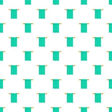 Repeating cartoon green banner pattern seamless background Illustrazione stock