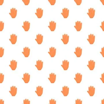 Repeating cartoon hand gestures creating abstract pattern Stock Illustration