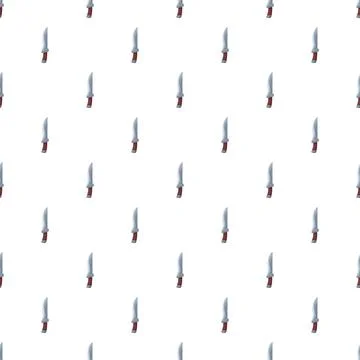 Repeating cartoon knives creating a weapon background pattern イラスト素材