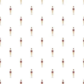 Repeating cartoon man figure seamless pattern background Illustrazione stock