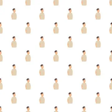 Repeating cartoon man figure seamless pattern background Stock Illustration