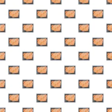 Repeating cartoon map pattern with location pins Stock Illustration