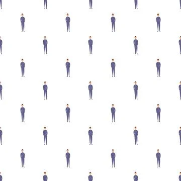 Repeating cartoon men pattern standing illustration background 스톡 일러스트
