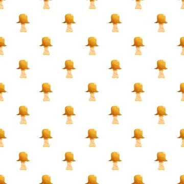 Repeating cartoon mushroom pattern creating a seamless background イラスト素材