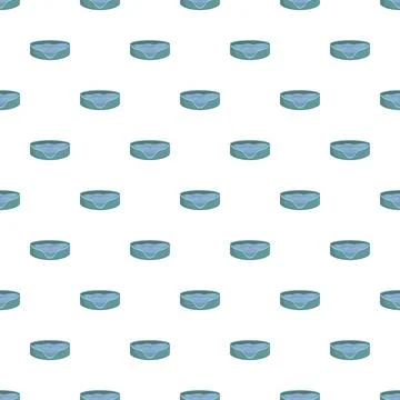Repeating cartoon pet bed pattern vector background イラスト素材