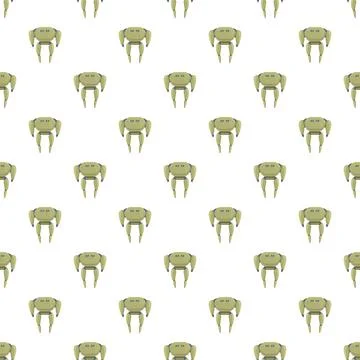 Repeating cartoon robot pattern on white background イラスト素材