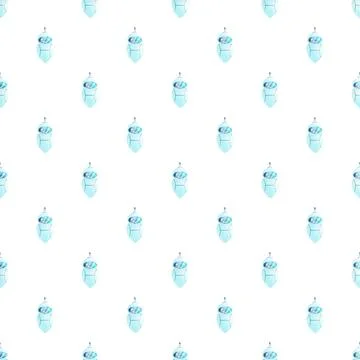 Repeating cartoon robots forming a technology pattern 스톡 일러스트