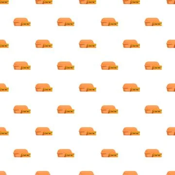 Repeating cartoon sandwich pattern on white background Illustrazione stock