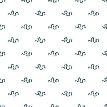 Repeating cartoon snake pattern creating seamless background design Stock Illustration