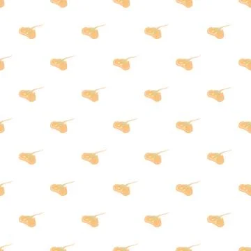 Repeating cartoon stingray pattern on white background Stock Illustration