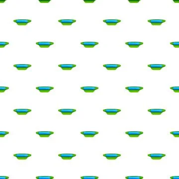 Repeating cartoon swimming pool pattern on white background Stock Illustration