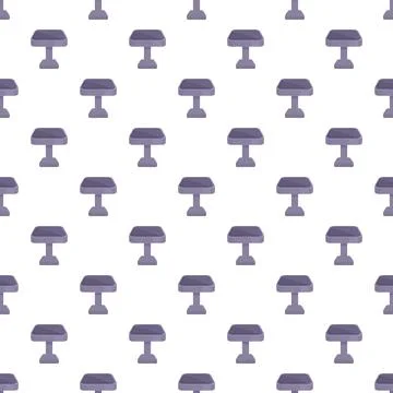 Repeating cartoon table pattern on white background Illustrazione stock