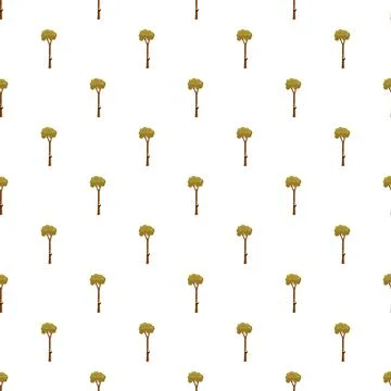 Repeating cartoon trees creating seamless pattern background Stock Illustration