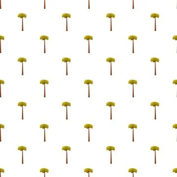 Repeating cartoon trees forming a seamless pattern background Stock Illustration