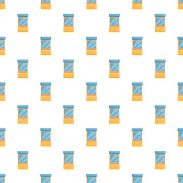 Repeating cartoon window frames creating pattern background Ilustração Stock