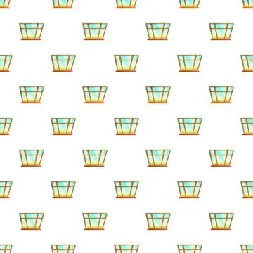 Repeating cartoon windows creating decorative pattern background Illustrazione stock