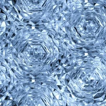 Repeating carved crystal  pattern - 3D illustration Stock Illustration