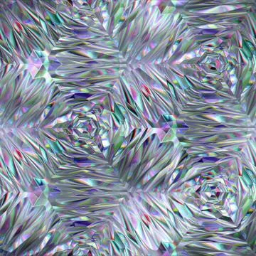 Repeating carved crystal  pattern - 3D illustration Stock Illustration