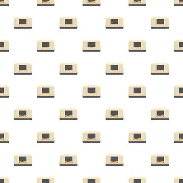 Repeating cat litter box pattern for pet care Illustrazione stock