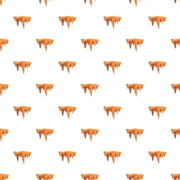 Repeating cave stalactite pattern on white background Illustrazione stock