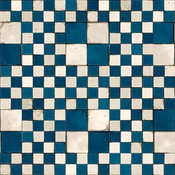 Repeating ceramic mosaic pattern Stock Illustration