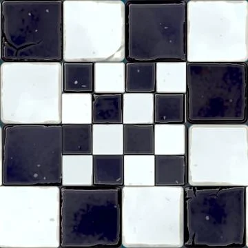 Repeating ceramic mosaic pattern Stock Illustration