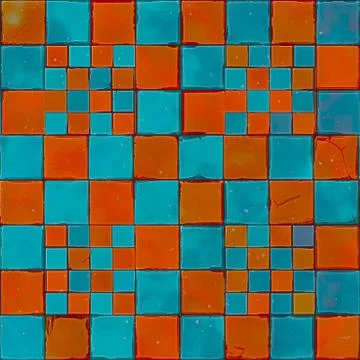 Repeating ceramic mosaic pattern Stock Illustration