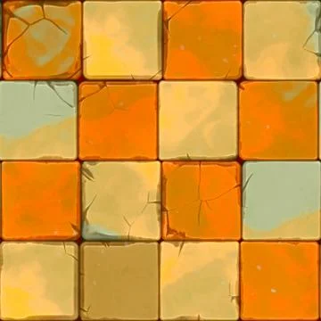 Repeating ceramic mosaic pattern Stock Illustration