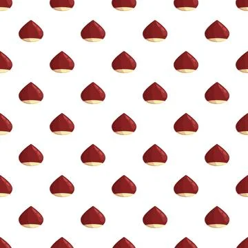 Repeating chestnut pattern creating a flat design background Stock Illustration
