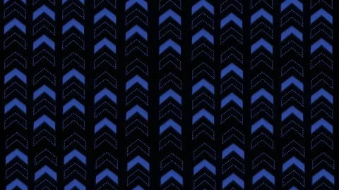Repeating chevron pattern with dotted outlines background animation, vertic.. Stock Footage 329841403