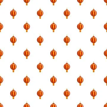 Repeating chinese red lantern pattern symbolizing lunar new year Stockillustratie