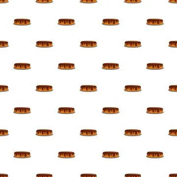 Repeating chocolate cake pattern creating sweet background design Stockillustratie