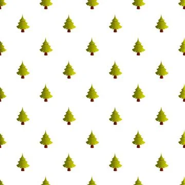 Repeating christmas tree pattern creating holiday background Stock Illustration