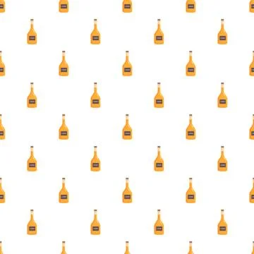 Repeating cider bottles creating seamless pattern background Stock Illustration