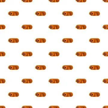 Repeating cinnamon roll seamless pattern on white background 스톡 일러스트