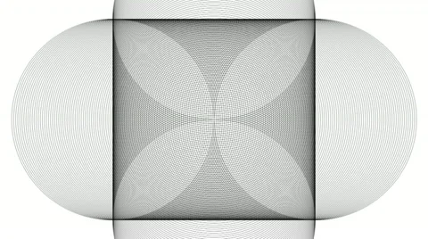 Repeating circles forming ever more complicated patterns. Stock Footage 12034922