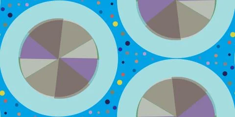 Repeating Circles Over Blue Stock Illustration