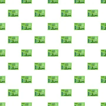 Repeating circuit board elements forming technology pattern Stock Illustration