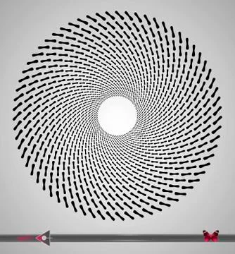 Repeating circular black and white pattern. Round background for technology,  イラスト素材
