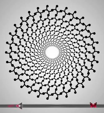 Repeating circular black and white pattern. Round background for design. イラスト素材