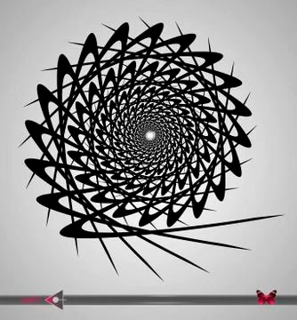 Repeating circular black and white pattern. Round background for design Stock Illustration