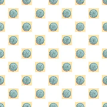 Repeating circular shields creating a protective seamless pattern Illustrazione stock