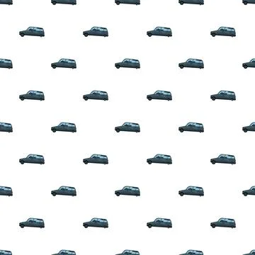 Repeating classic car pattern creating seamless wallpaper Stock Illustration