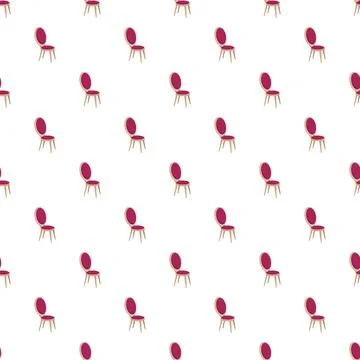 Repeating classic chairs creating elegant furniture pattern Stock Illustration