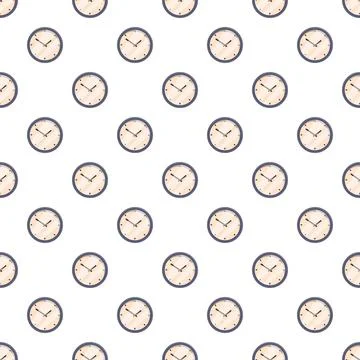 Repeating clock pattern indicating time concept seamless background Stockillustratie