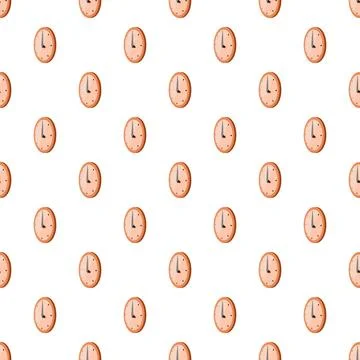 Repeating clock pattern symbolizing time and punctuality Stock Illustration