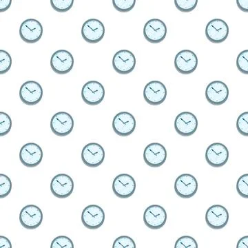 Repeating clock pattern symbolizing time and recurrence concept イラスト素材